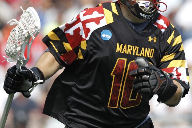 FOXBORO, MA - MAY 28:  Logos are seen during the first half of the 2012 NCAA Division I Men's Lacrosse Championship game between the Loyola Greyhounds and the Maryland Terripans at Gillette Stadium on May 28, 2012 in Foxboro, Massachusetts.  (Photo by Winslow Townson/Getty Images)
