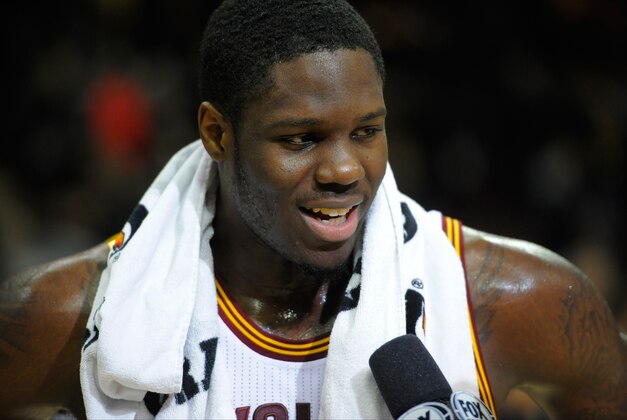 Feb 11, 2014; Cleveland, OH, USA; Cleveland Cavaliers small forward Anthony Bennett (15) after a 109-99 win against the Sacramento Kings at Quicken Loans Arena. Mandatory Credit: David Richard-USA TODAY Sports