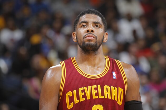 OAKLAND, CA - MARCH 14: Kyrie Irving #2 of the Cleveland Cavaliers in a game against the Golden State Warriors on March 14, 2014 at Oracle Arena in Oakland, California. NOTE TO USER: User expressly acknowledges and agrees that, by downloading and or using this photograph, user is consenting to the terms and conditions of Getty Images License Agreement. Mandatory Copyright Notice: Copyright 2014 NBAE (Photo by Rocky Widner/NBAE via Getty Images)