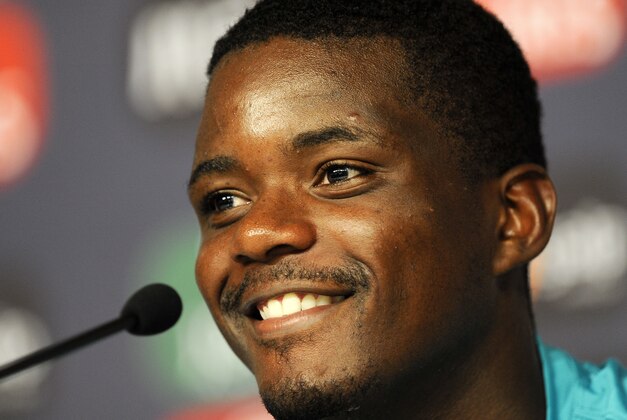 Portugal's William Carvalho attends a press conference after a training session in Campinas, Brazil, Friday, June 13, 2014. Portugal plays in group G of the Brazil 2014 soccer World Cup. (AP Photo/Paulo Duarte)