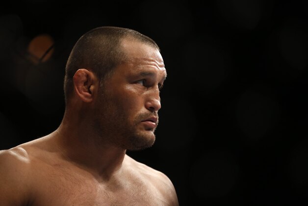 Dan Henderson during his UFC 157 light heavyweight mixed martial arts match against Lyoto Machida in Anaheim, Calif., Saturday, Feb. 23, 2013. (AP Photo/Jae C. Hong)