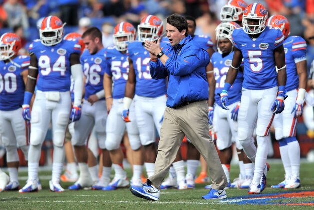 Nov 30, 2013; Gainesville, FL, USA; Florida Gators head coach Will Muschamp prior to a game against the Florida State Seminoles at Ben Hill Griffin Stadium. Mandatory Credit: Steve Mitchell-USA TODAY Sports Nov 30, 2013; Gainesville, FL, USA; Florida Gators head coach Will Muschamp prior to a game against the Florida State Seminoles at Ben Hill Griffin Stadium. Mandatory Credit: Steve Mitchell-USA TODAY Sports