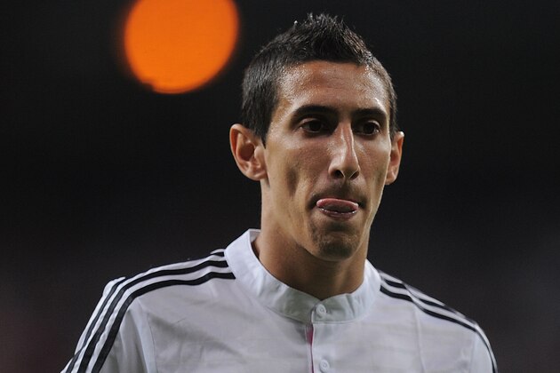 MADRID, SPAIN - AUGUST 19:  Angel di Maria looks on during the Supercopa first leg match between Real Madrid and Club Atletico de Madrid     at Estadio Santiago Bernabeu on August 19, 2014 in Madrid, Spain.  (Photo by Denis Doyle/Getty Images)