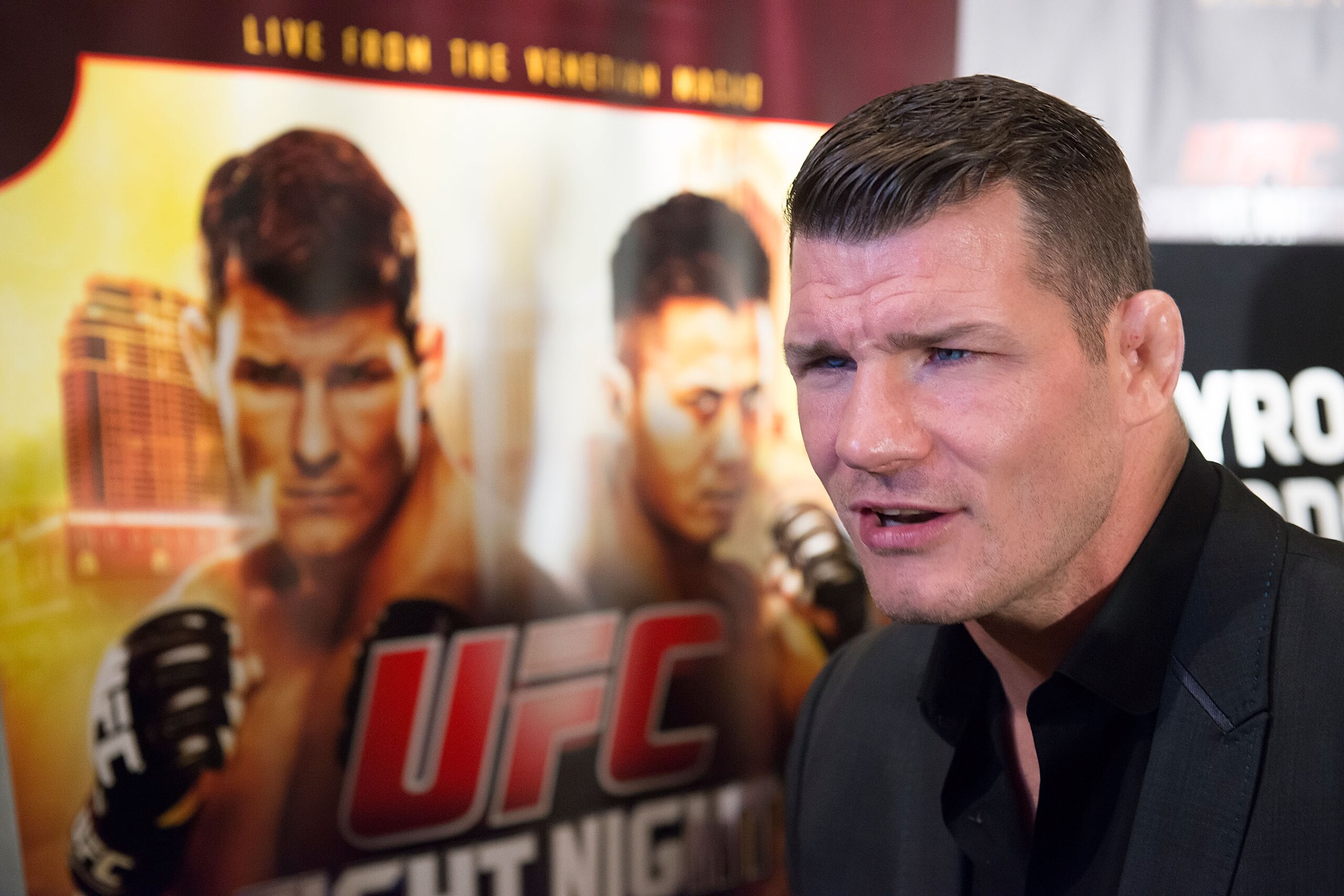 HONG KONG - AUGUST 20:  UFC middleweight fighter Michael Bisping at the Macao UFC Fight Night Press Conference at the Four Season Hotel on August 20, 2014 in Hong Kong.  (Photo by Anthony Kwan/Getty Images)