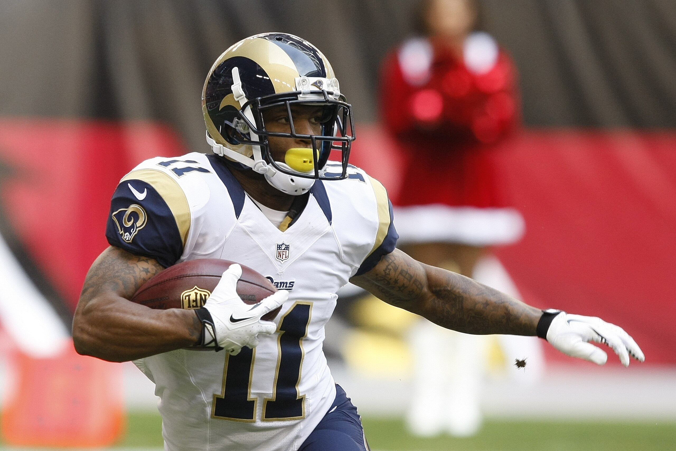 St. Louis Rams wide receiver Tavon Austin (11) during the first half of an NFL football game against the Arizona Cardinals, Sunday, Dec. 8, 2013, in Glendale, Ariz. (AP Photo/Rick Scuteri)