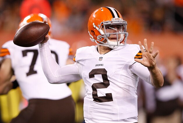 CLEVELAND, OH - AUGUST 23: Johnny Manziel #2 of the Cleveland Browns throws a pass during the fourth quarter against the St. Louis Rams at FirstEnergy Stadium on August 23, 2014 in Cleveland, Ohio. St. Louis Rams won the game 33-14. (Photo by Joe Robbins/Getty Images) CLEVELAND, OH - AUGUST 23: Johnny Manziel #2 of the Cleveland Browns throws a pass during the fourth quarter against the St. Louis Rams at FirstEnergy Stadium on August 23, 2014 in Cleveland, Ohio. St. Louis Rams won the game 33-14. (Photo by Joe Robbins/Getty Images)