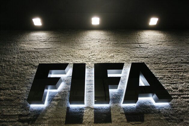 The FIFA logo at the FIFA headquarter in Zurich, Switzerland, Monday, October 29, 2007. FIFA's executive committee has voted unanimously on Monday to end its policy of rotating the hosting of World Cups through its six continental confederations. (KEYSTONE/Steffen Schmidt)