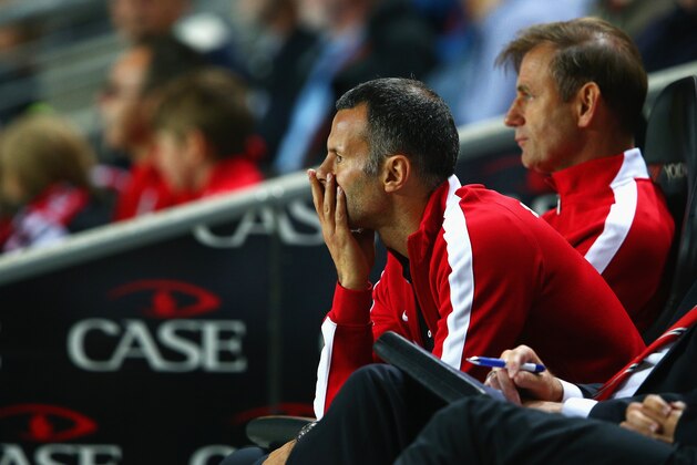 MILTON KEYNES, ENGLAND - AUGUST 26:  Assistant manager Ryan Giggs of Manchester United looks dejected during the Capital One Cup Second Round match between MK Dons and Manchester United at Stadium mk on August 26, 2014 in Milton Keynes, England.  (Photo by Clive Mason/Getty Images)