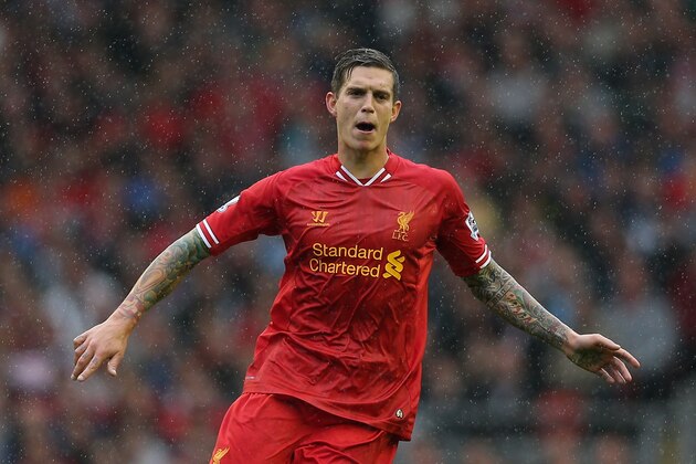 LIVERPOOL, ENGLAND - AUGUST 17:  Daniel Agger of Liverpool in action during the Barclays Premier League match between Liverpool and Stoke City at Anfield on August 17, 2013 in Liverpool, England.  (Photo by Clive Brunskill/Getty Images)