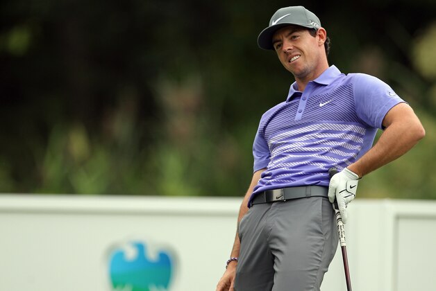 Rory McIlroy, of Northern Ireland, reacts to his tee shot on the fifth hole during second round play at The Barclays golf tournament Friday, Aug. 22, 2014, in Paramus, N.J. (AP Photo/Adam Hunger) Rory McIlroy, of Northern Ireland, reacts to his tee shot on the fifth hole during second round play at The Barclays golf tournament Friday, Aug. 22, 2014, in Paramus, N.J. (AP Photo/Adam Hunger)