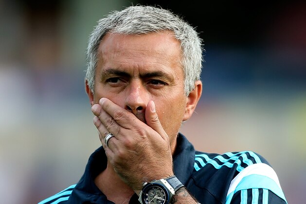 HIGH WYCOMBE, ENGLAND - JULY 16:  Chelsea manager Jose Mourinho looks on ahead of the pre season friendly match between Wycombe Wanderers and Chelsea at Adams Park on July 16, 2014 in High Wycombe, England.  (Photo by Ben Hoskins/Getty Images)