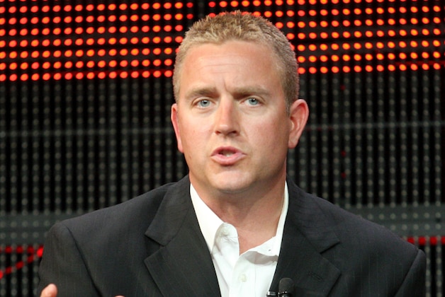PASADENA, CA - JANUARY 05:  Broadcaster Kirk Herbstreit speaks onstage during the 'BCS Title Game' panel at the ESPN portion of the 2011 Winter TCA press tour held at the Langham Hotel on January 5, 2011 in Pasadena, California.  (Photo by Frederick M. Brown/Getty Images)