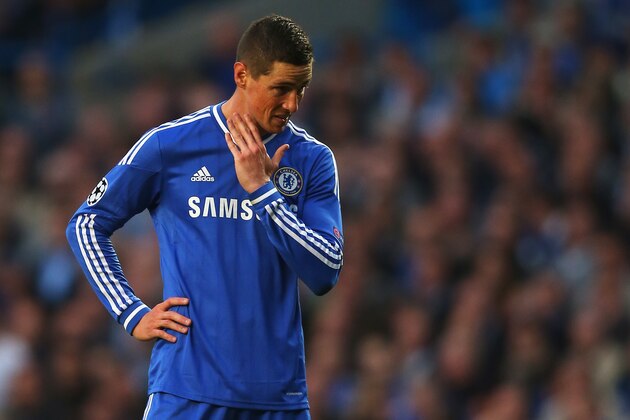 LONDON, ENGLAND - APRIL 30: Fernando Torres of Chelsea looks dejected during the UEFA Champions League semi-final second leg match between Chelsea and Club Atletico de Madrid at Stamford Bridge on April 30, 2014 in London, England. (Photo by Clive Rose/Getty Images) LONDON, ENGLAND - APRIL 30: Fernando Torres of Chelsea looks dejected during the UEFA Champions League semi-final second leg match between Chelsea and Club Atletico de Madrid at Stamford Bridge on April 30, 2014 in London, England. (Photo by Clive Rose/Getty Images)