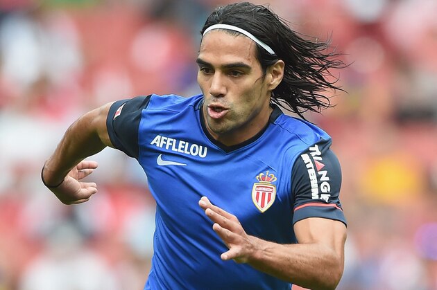 LONDON, ENGLAND - AUGUST 02: Falcao of Monaco in action during the Emirates Cup match between Valencia and AS Monaco at the Emirates Stadium on August 2, 2014 in London, England.  (Photo by Michael Regan/Getty Images)