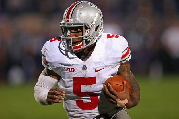 EVANSTON, IL - OCTOBER 05:  Braxton Miller #5 of the Ohio State Buckeyes runs against the Northwestern Wildcats at Ryan Field on October 5, 2013 in Evanston, Illinois. Ohio State defeated Northwestern 40-30. Photo by Jonathan Daniel/Getty Images)  (Photo by Jonathan Daniel/Getty Images)