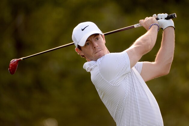 NORTON, MA - AUGUST 28:  Rory McIlroy of Northern Ireland in action during the pro-am event prior to the Deutsche Bank Championship at the TPC Boston on August 28, 2014 in Norton, Massachusetts.  (Photo by Ross Kinnaird/Getty Images)