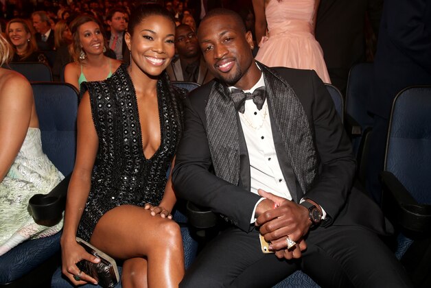LOS ANGELES, CA - JULY 17:  Actress Gabrielle Union (L) and NBA player Dwyane Wade attend The 2013 ESPY Awards at Nokia Theatre L.A. Live on July 17, 2013 in Los Angeles, California.  (Photo by Christopher Polk/Getty Images for ESPY)