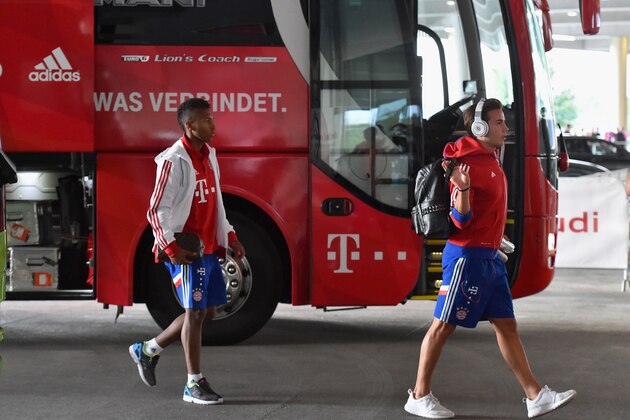 MUNICH, GERMANY - AUGUST 22:  Players arrive before the Bundesliga match between FC Bayern Muenchen and VfL Wolfsburg at Allianz Arena on August 22, 2014 in Munich, Germany.  (Photo by Stuart Franklin/Getty Images For MAN)