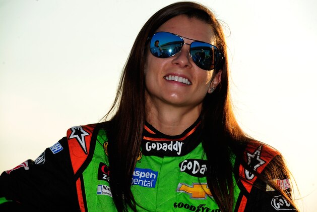 HAMPTON, GA - AUGUST 29:  Danica Patrick, driver of the #10 GoDaddy Chevrolet, stands on the grid during qualifying for the NASCAR Sprint Cup Series Oral-B USA 500 at Atlanta Motor Speedway on August 29, 2014 in Hampton, Georgia.  (Photo by Jeff Curry/Getty Images)