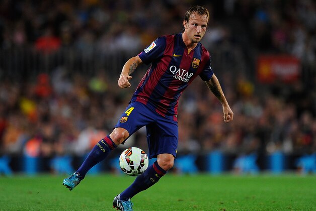 BARCELONA, SPAIN - AUGUST 24:  Ivan Rakitic  of FC Barcelona in action during the La Liga match between FC Barcelona and Elche FC at Camp Nou stadium on August 24, 2014 in Barcelona, Spain.  (Photo by Denis Doyle/Getty Images)