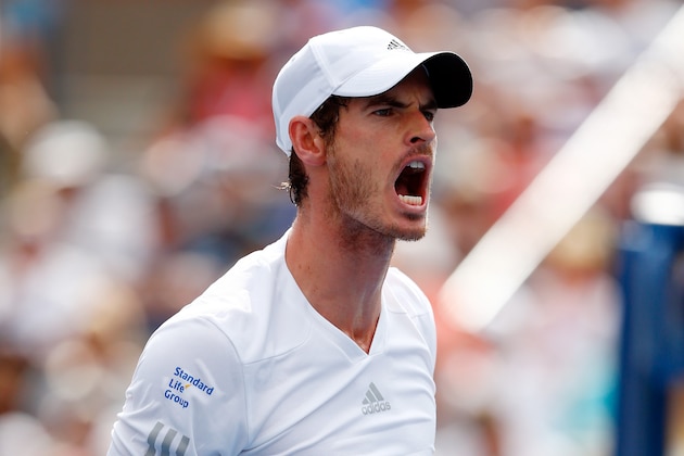NEW YORK, NY - SEPTEMBER 01:  Andy Murray of Great Britain reacts after winning a point against Jo-Wilfried Tsonga of France during their men's singles fourth round match on Day Eight of the 2014 US Open at the USTA Billie Jean King National Tennis Center on September 1, 2014 in the Flushing neighborhood of the Queens borough of New York City.  (Photo by Julian Finney/Getty Images)