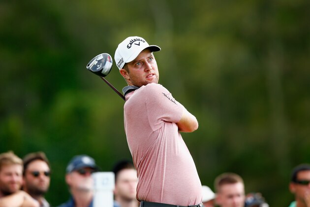 NORTON, MA - SEPTEMBER 01:  Chris Kirk  tees off on the seventh during the final round of the Deutsche Bank Championship at the TPC Boston on September 1, 2014 in Norton, Massachusetts.  (Photo by Jared Wickerham/Getty Images)