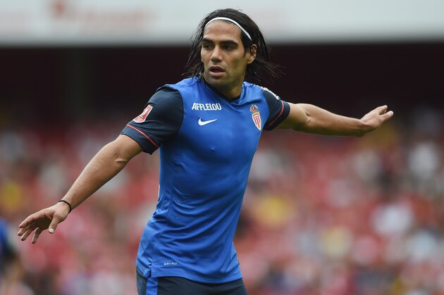 LONDON, ENGLAND - AUGUST 02:  Falcao of Monaco in action during the Emirates Cup match between Valencia and AS Monaco at the Emirates Stadium on August 2, 2014 in London, England.  (Photo by Michael Regan/Getty Images)