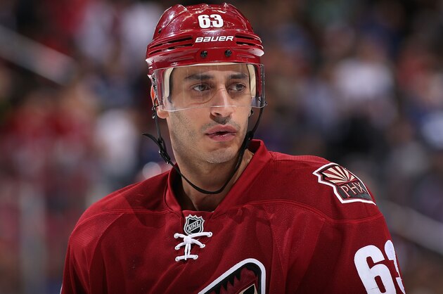 GLENDALE, AZ - MARCH 04:  Mike Ribeiro #63 of the Phoenix Coyotes during the NHL game against the Vancouver Canucks at Jobing.com Arena on March 4, 2014 in Glendale, Arizona.  The Coyotes defeated the Canucks 1-0.  (Photo by Christian Petersen/Getty Images)