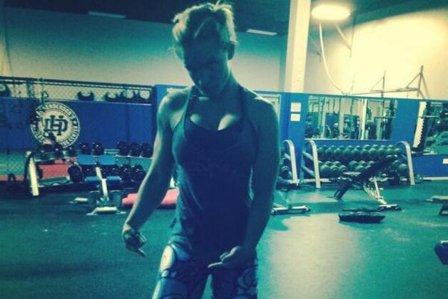 Michelle Ould in training