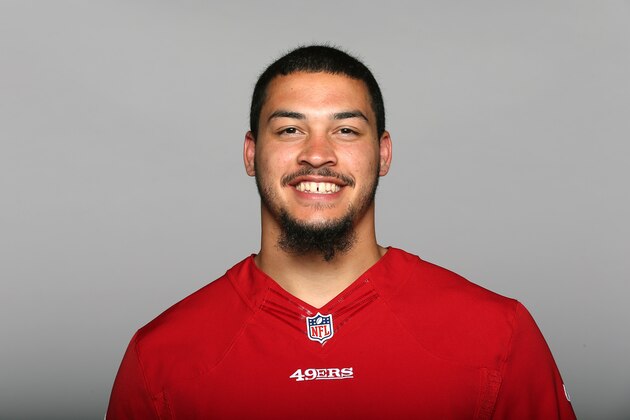 This is a 2014 photo of Aaron Lynch of the San Francisco 49ers NFL football team. This image reflects the San Francisco 49ers active roster as of Thursday, May 22, 2014 when this image was taken. (AP Photo)