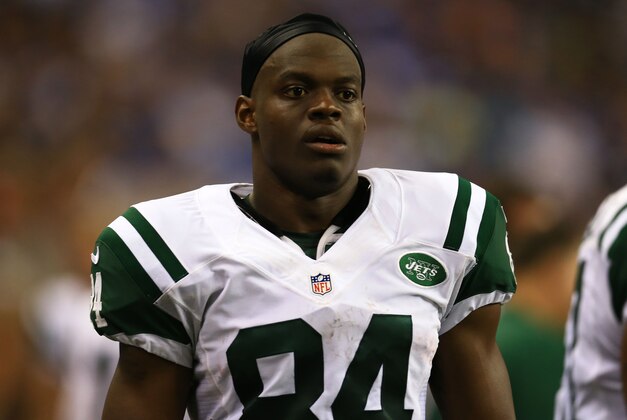 Aug 9, 2013; Detroit, MI, USA; New York Jets wide receiver Stephen Hill (84) during a preseason game against the Detroit Lions at Ford Field. Mandatory Credit: Andrew Weber-USA TODAY Sports