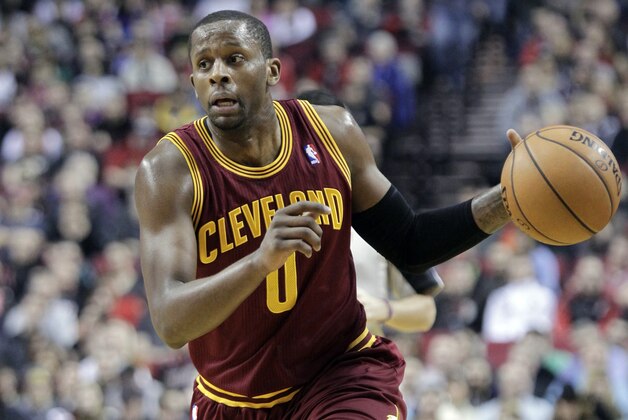 Cleveland Cavaliers guard C.J. Miles is shown during the first half of an NBA basketball game against the Portland Trail Blazers  in Portland, Ore., Wednesday, Jan. 15, 2014. (AP Photo/Don Ryan)