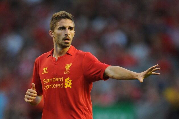 LIVERPOOL, ENGLAND - AUGUST 09:  Fabio Borini of Liverpool in action during the UEFA Europa League Third Round Qualifier between Liverpool and Gomel at Anfield on August 9, 2012 in Liverpool, England.  (Photo by Chris Brunskill/Getty Images)