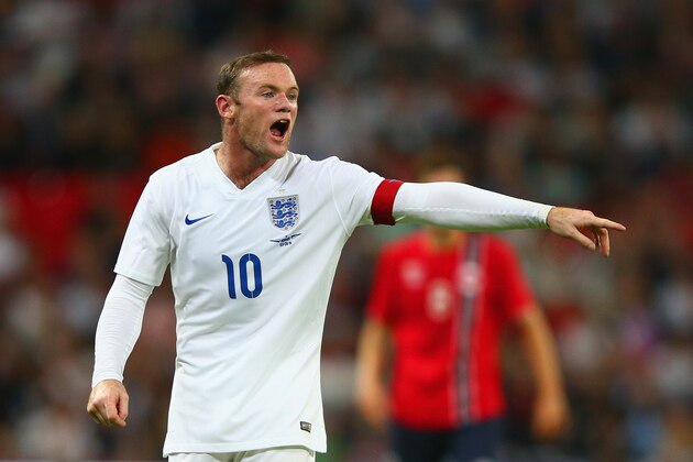 LONDON, ENGLAND - SEPTEMBER 03:  Wayne Rooney of England gestures during the International friendly match between England and Norway at Wembley Stadium on September 3, 2014 in London, England.  (Photo by Ian Walton/Getty Images)