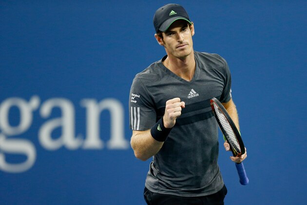 NEW YORK, NY - SEPTEMBER 03:  Andy Murray of Great Britain reacts against Novak Djokovic of Serbia during their men's singles quarterfinal match on Day Ten of the 2014 US Open at the USTA Billie Jean King National Tennis Center on September 3, 2014 in the Flushing neighborhood of the Queens borough of New York City.  (Photo by Julian Finney/Getty Images)
