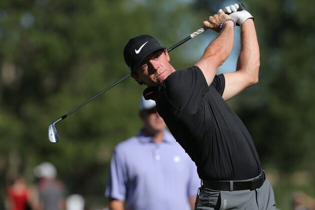 CHERRY HILLS VILLAGE, CO - SEPTEMBER 03:  Rory McIlroy hits his tee shot on the second hole during the Gardner Heidrick Pro-Am ahead of the BMW Championship at the Cherry Hills Country Club on September 3, 2014 in Cherry Hills Village, Colorado.  (Photo by Doug Pensinger/Getty Images)
