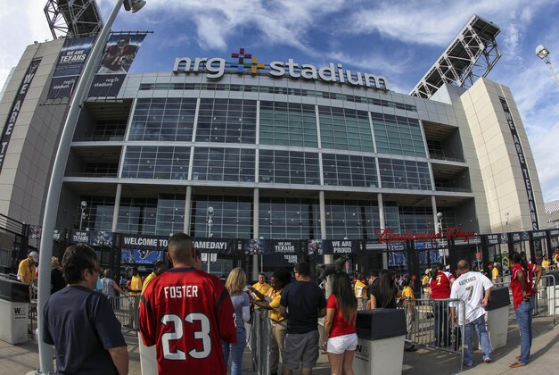 Aug 28, 2014; Houston, TX, USA; Fans arrive at NRG Stadium before a game between the Houston Texans and the San Francisco 49ers. Mandatory Credit: Troy Taormina-USA TODAY Sports