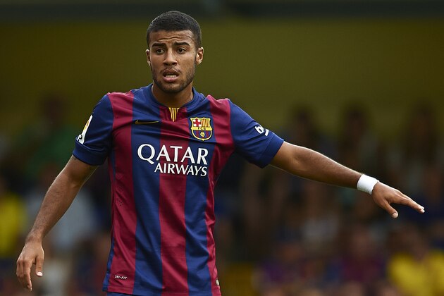 VILLARREAL, SPAIN - AUGUST 31:  Rafinha of Barcelona reacts during the La Liga match between Villarreal CF and FC Barcelona at El Madrigal stadium on August 31, 2014 in Villarreal, Spain.  (Photo by Manuel Queimadelos Alonso/Getty Images)