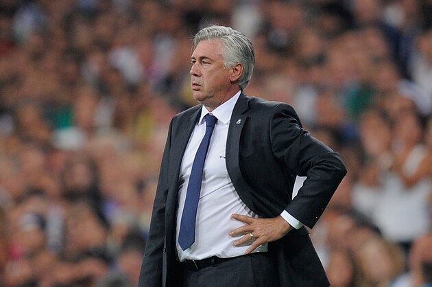MADRID, SPAIN - AUGUST 25: Head coach Carlo Ancelotti of Real Madrid CF looks on during the La liga match between Real Madrid CF and Cordoba CF at Estadio Santiago Bernabeu on August 25, 2014 in Madrid, Spain. (Photo by Denis Doyle/Getty Images) MADRID, SPAIN - AUGUST 25: Head coach Carlo Ancelotti of Real Madrid CF looks on during the La liga match between Real Madrid CF and Cordoba CF at Estadio Santiago Bernabeu on August 25, 2014 in Madrid, Spain. (Photo by Denis Doyle/Getty Images)