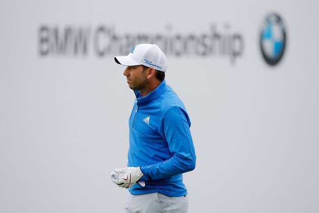 CHERRY HILLS VILLAGE, CO - SEPTEMBER 05:  Sergio Garcia of Spain waits on the 18th green during the second round of the BMW Championship at the Cherry Hills Country Club on September 5, 2014 in Cherry Hills Village, Colorado.  (Photo by Doug Pensinger/Getty Images)