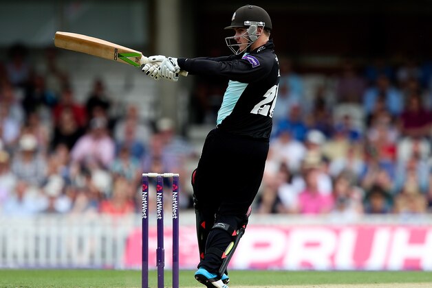 LONDON, ENGLAND - AUGUST 02: Jason Roy of Surrey in action during the Natwest T20 Blast Quarter Final match between Surrey and Worcestershire Rapids at The Kia Oval on August 2, 2014 in London, England.  (Photo by Ben Hoskins/Getty Images)