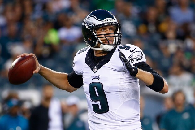 FILE - In this Aug. 21, 2014, file photo, Philadelphia Eagles quarterback Nick Foles passes during the first half of an NFL preseason football game against the Pittsburgh Steelers, in Philadelphia. Is Nick Foles a franchise quarterback or was his historic sophomore season a fluke? (AP Photo/Matt Rourke, File)