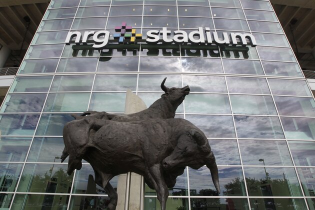NRG Stadium seen before an NFL football preseason game, Thursday, Aug. 28, 2014, in Houston. (AP Photo/Patric Schneider)