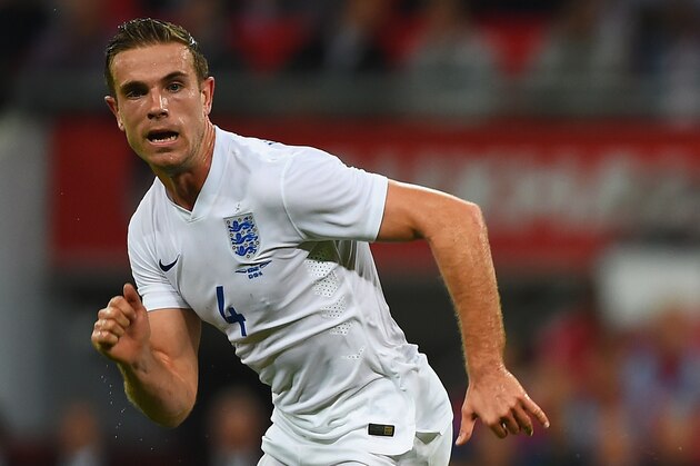 LONDON, ENGLAND - SEPTEMBER 03:  Jordan Henderson of England in action during the International friendly match between England and Norway at Wembley Stadium on September 3, 2014 in London, England.  (Photo by Laurence Griffiths/Getty Images)