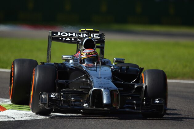 MONZA, ITALY - SEPTEMBER 06:  Kevin Magnussen of Denmark and McLaren drives during Practice ahead of the F1 Grand Prix of Italy at Autodromo di Monza on September 6, 2014 in Monza, Italy.  (Photo by Bryn Lennon/Getty Images)