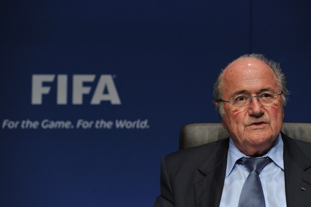 ZURICH, SWITZERLAND - OCTOBER 21: FIFA president, Sepp Blatter delivers a speech during a press conference held after the FIFA Executive Committee Meeting at the FIFA headquarters on October 21, 2011 in Zurich, Switzerland. During this third meeting of the year, held on two days, the FIFA Executive Committee has approved the match schedules for the FIFA Confederations Cup Brazil 2013 and the 2014 FIFA World Cup Brazil. (Photo by Harold Cunningham/Getty Images) ZURICH, SWITZERLAND - OCTOBER 21: FIFA president, Sepp Blatter delivers a speech during a press conference held after the FIFA Executive Committee Meeting at the FIFA headquarters on October 21, 2011 in Zurich, Switzerland. During this third meeting of the year, held on two days, the FIFA Executive Committee has approved the match schedules for the FIFA Confederations Cup Brazil 2013 and the 2014 FIFA World Cup Brazil. (Photo by Harold Cunningham/Getty Images)