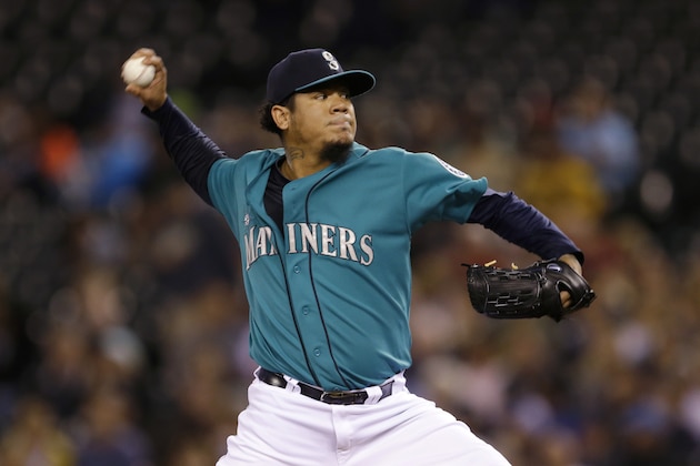 Seattle Mariners starting pitcher Felix Hernandez throws against the Houston Astros in the first inning of a baseball game, Monday, Sept. 8, 2014, in Seattle. (AP Photo/Ted S. Warren) Seattle Mariners starting pitcher Felix Hernandez throws against the Houston Astros in the first inning of a baseball game, Monday, Sept. 8, 2014, in Seattle. (AP Photo/Ted S. Warren)