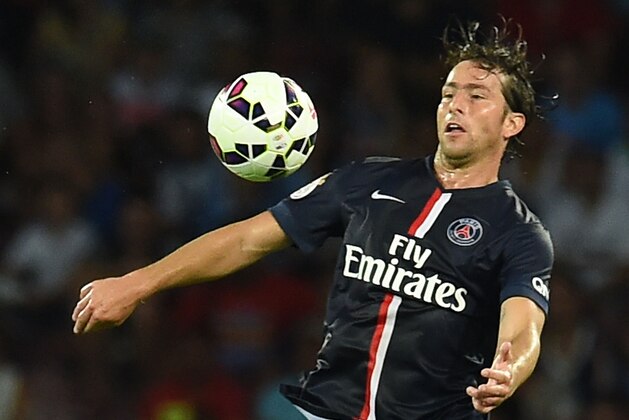 NAPLES, ITALY - AUGUST 11:  Maxwell of Paris Saint Germain  in action during the pre-season friendly match between SSC Napoli and Paris Saint-Germain FC at Stadio San Paolo on August 11, 2014 in Naples, Italy.  (Photo by Giuseppe Bellini/Getty Images)