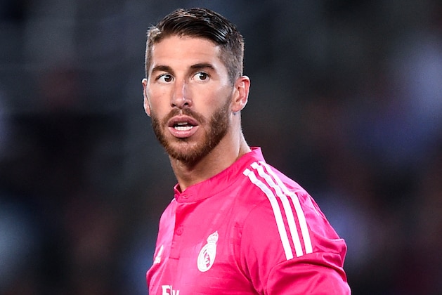 SAN SEBASTIAN, SPAIN - AUGUST 31:  Sergio Ramos of Real Madrid CF looks on during the La Liga match between Real Sociedad de Futbol and Real Madrid CF at Estadio Anoeta on August 31, 2014 in San Sebastian, Spain.  (Photo by David Ramos/Getty Images)