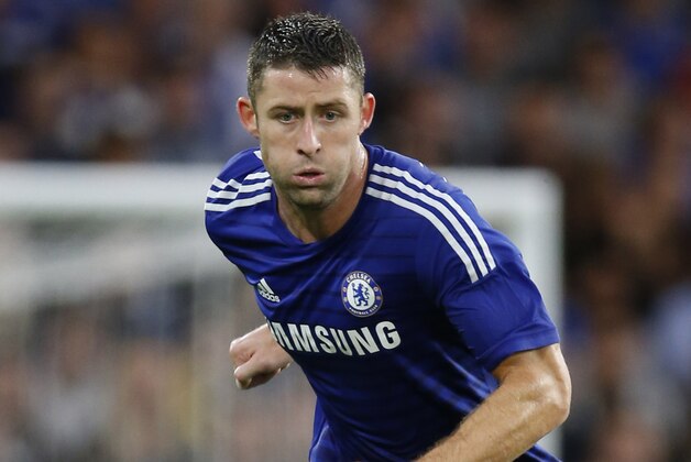 LONDON, ENGLAND - AUGUST 12: Gary Cahill of Chelsea in action during the pre-season friendly match between Chelsea and Real Sociedad at Stamford Bridge on August 12, 2014 in London, England.  (Photo by Steve Bardens/Getty Images)
